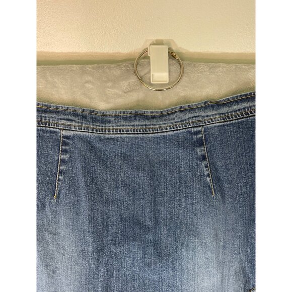 L.A, Blues womens plus size 18W stretch denim jean long skirt split 13" and leng - Picture 16 of 16